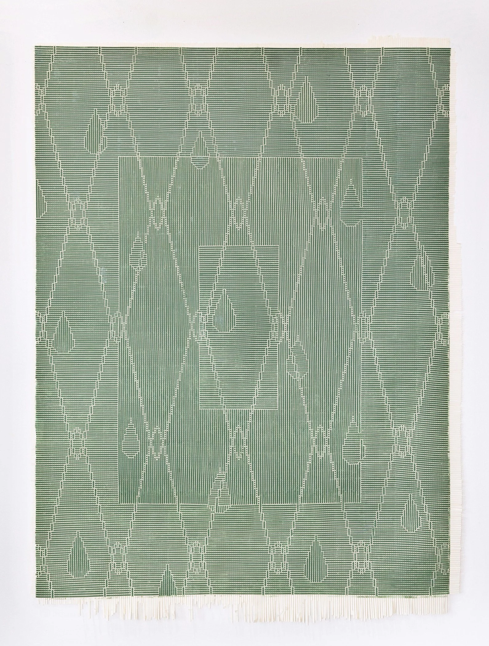   Last Shapes of Never  43 x 36 in.  Intaglio ink on woven paper 