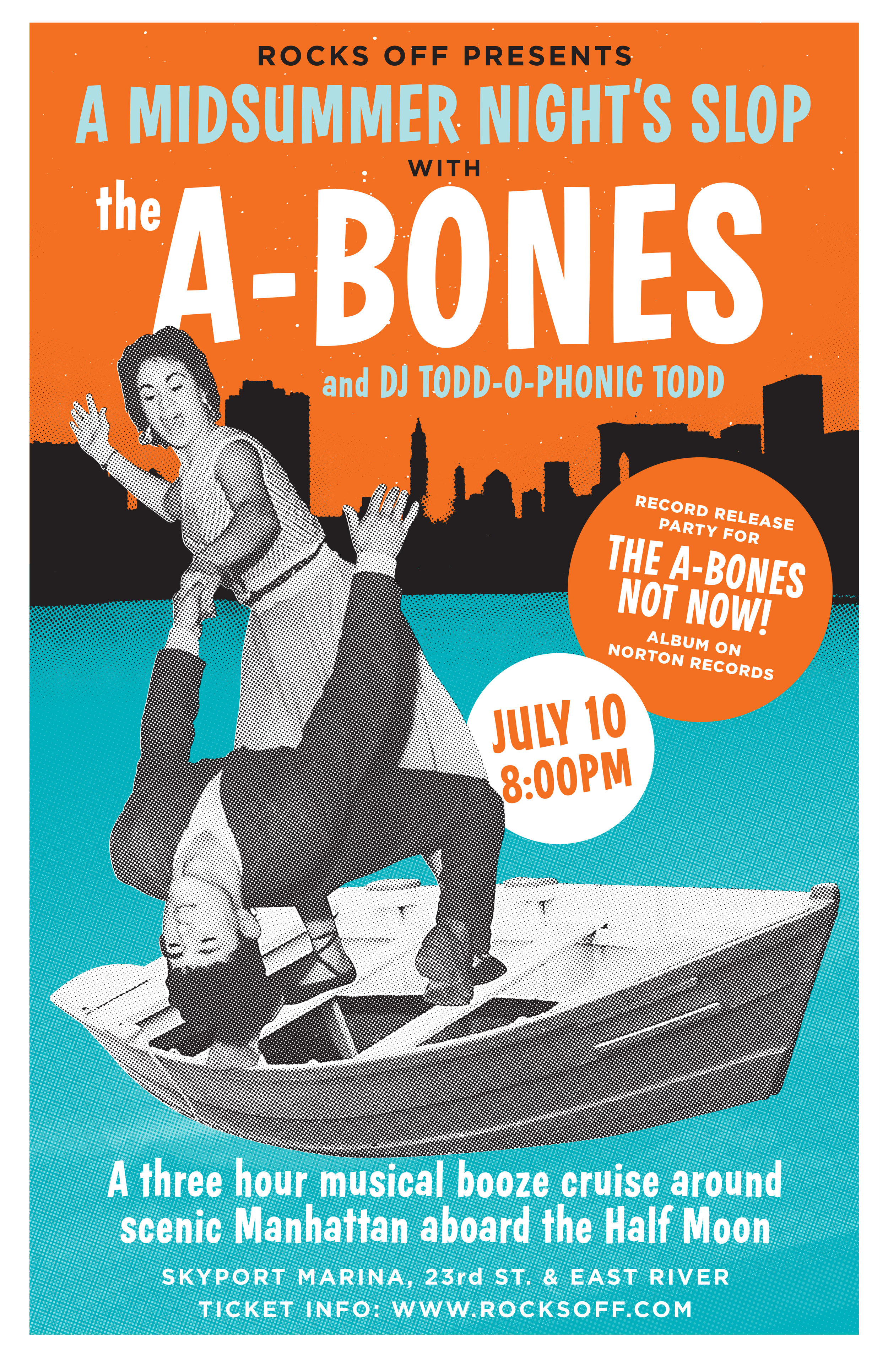 The A-Bones boat cruise poster