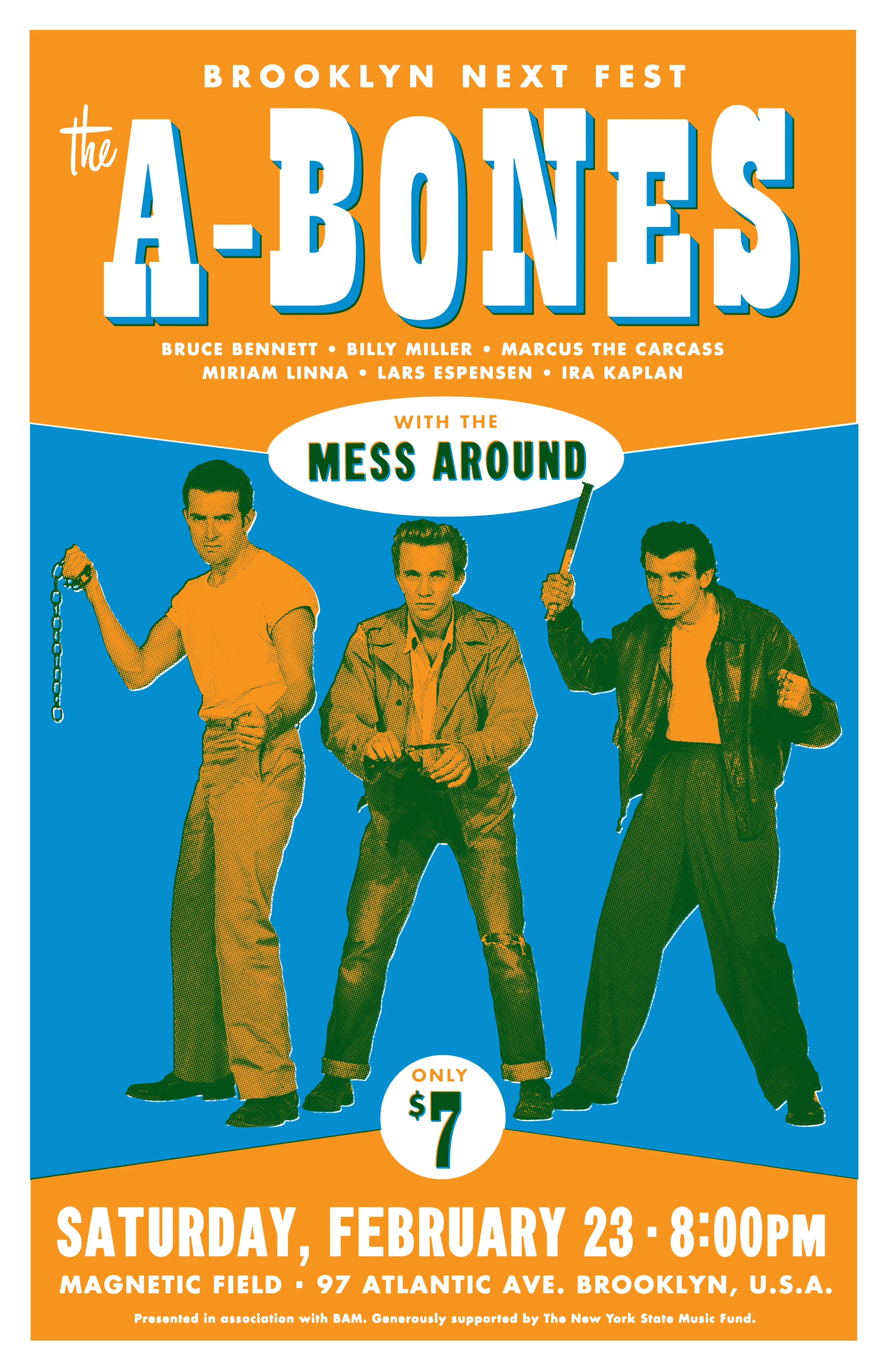 The A-Bones concert poster
