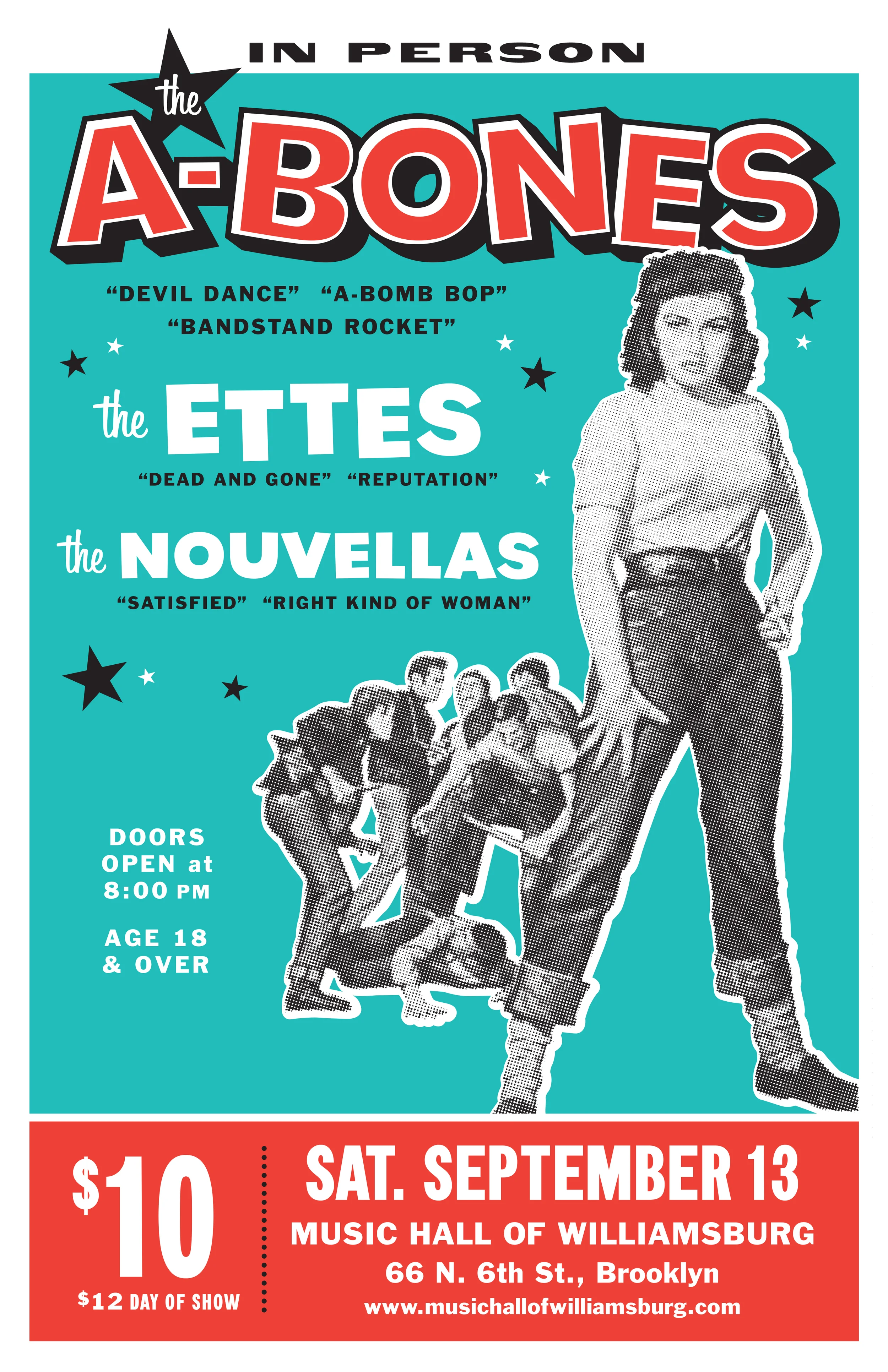 The A-Bones concert poster