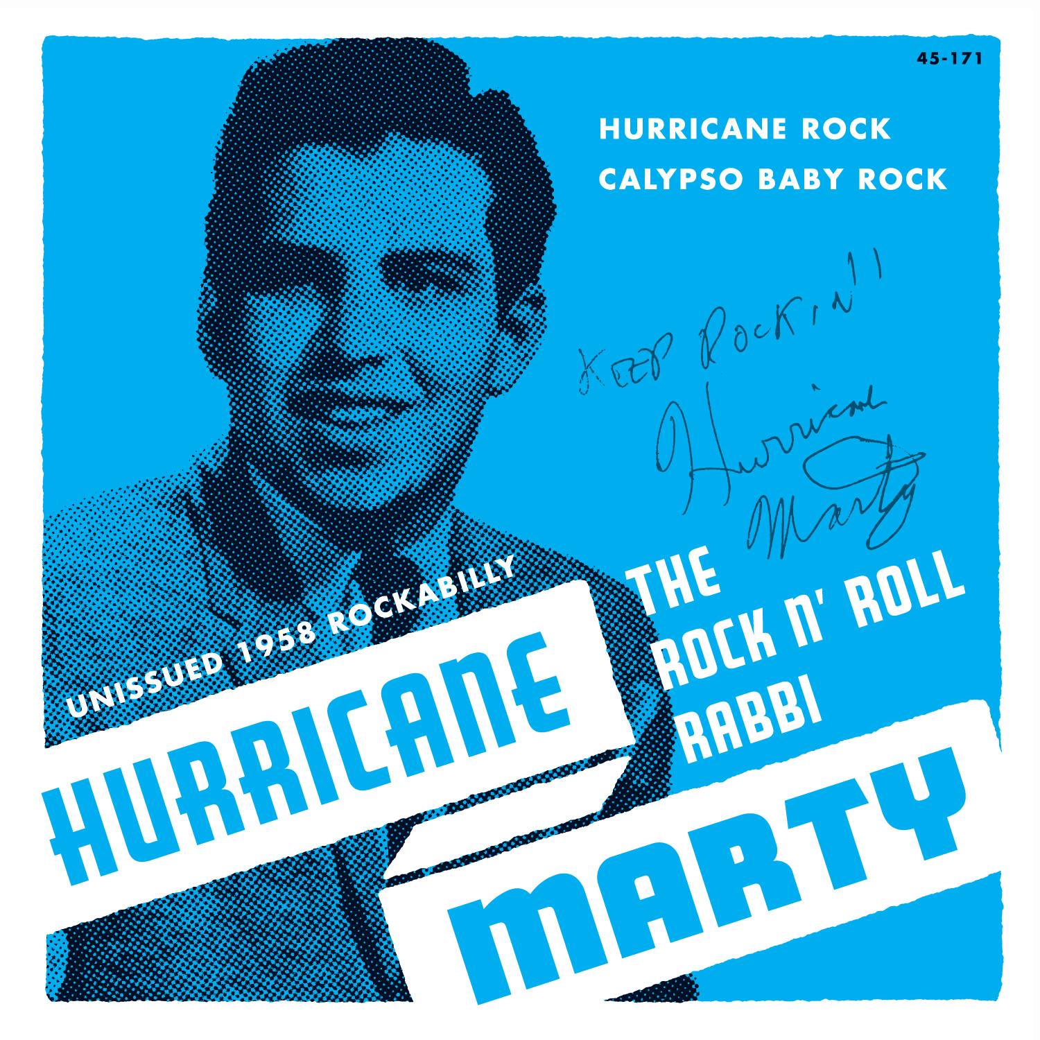 Hurricane Marty - The Rock N' Roll Rabbi 45 sleeve