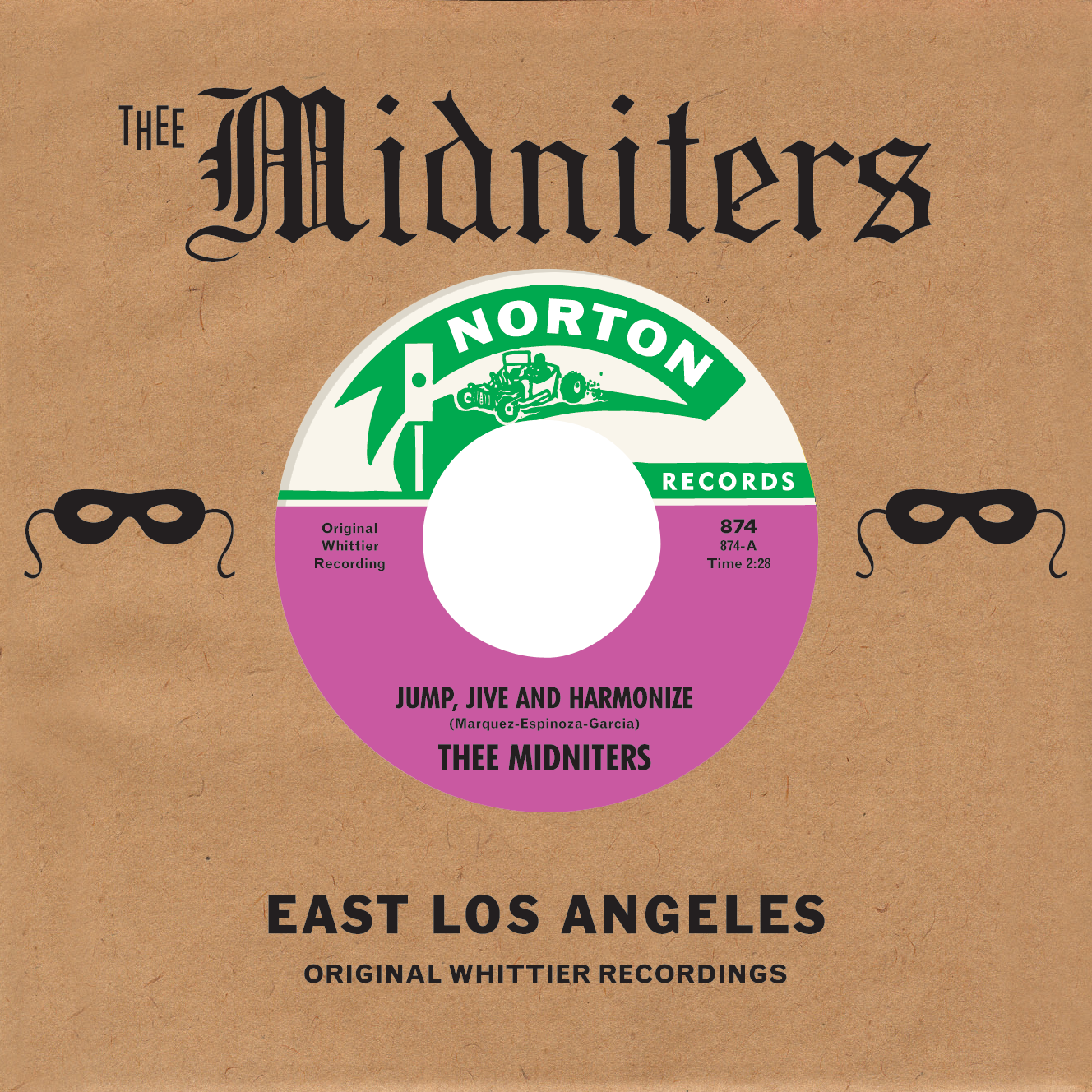 Thee Midniters - Jump, Jive and Harmonize 45 sleeve