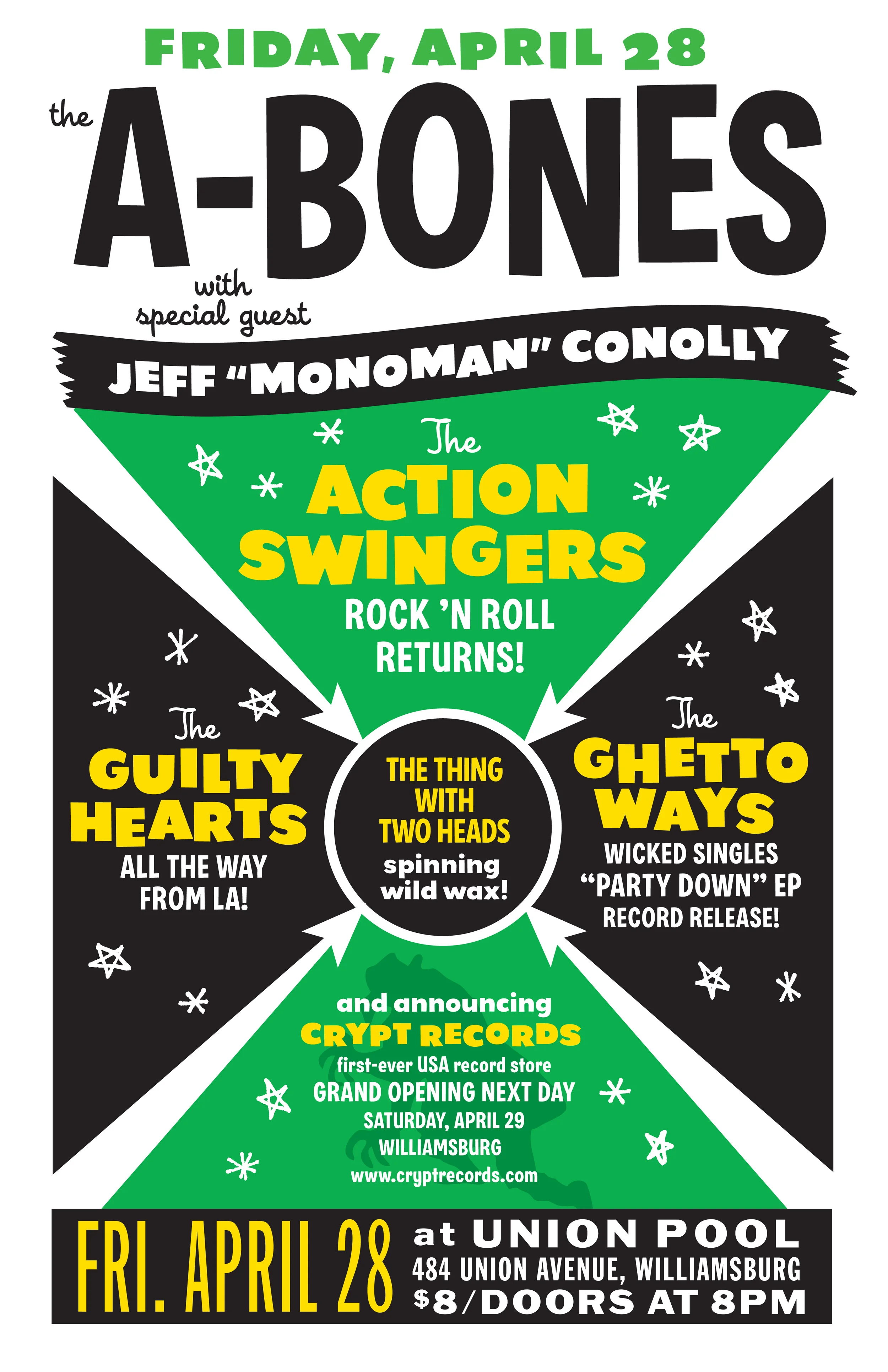 The A-Bones concert poster