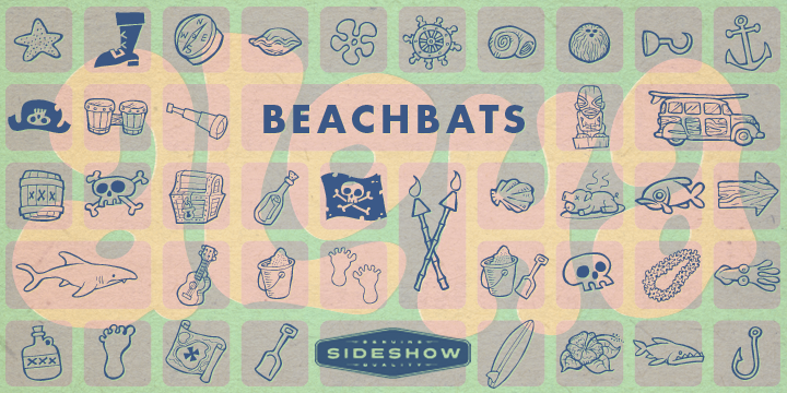 Beachbats font poster