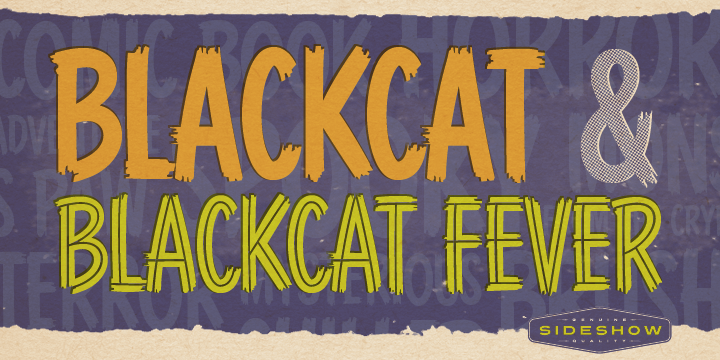 Blackcat font poster