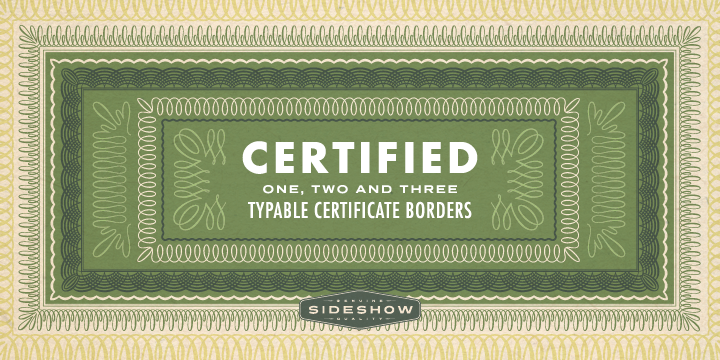 Certified Borders font poster