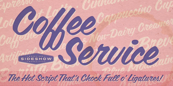 Coffee Service font poster