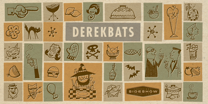 Derekbats font poster