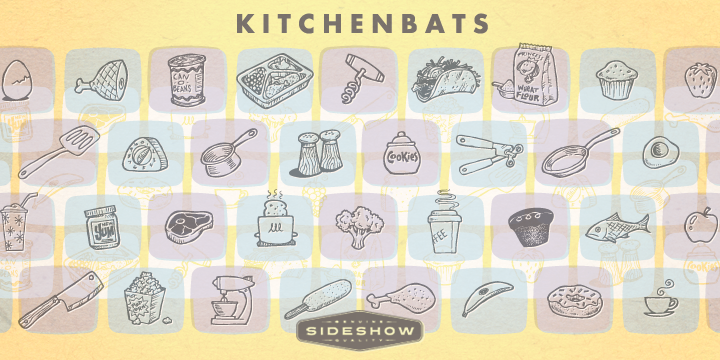 Kitchenbats font poster