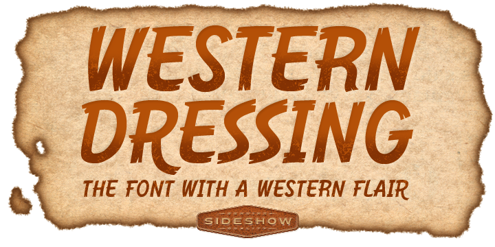 Western Dressing font poster