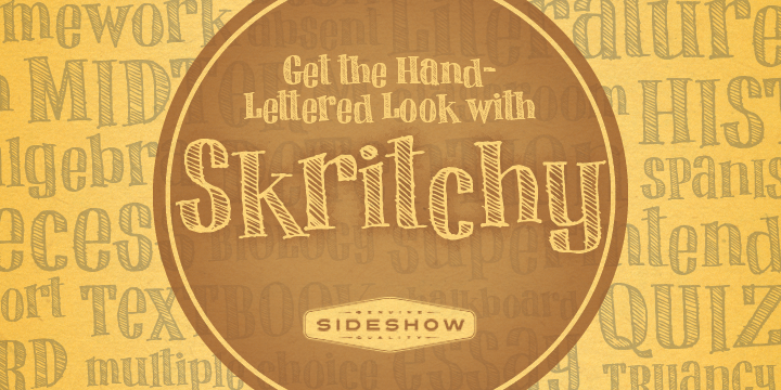 Skritchy font poster