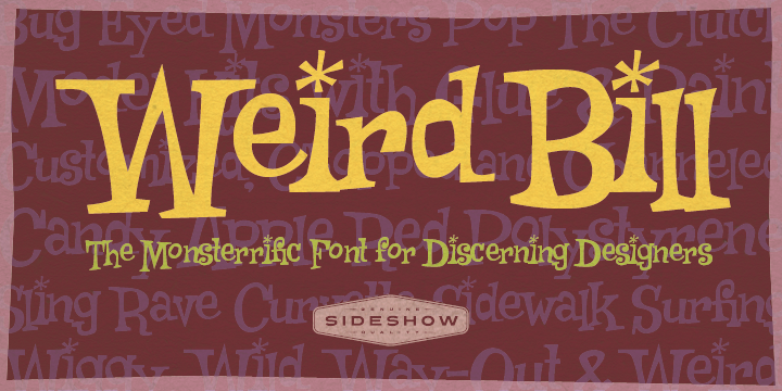 Weird Bill font poster