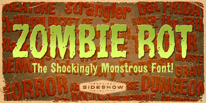 Zombie Rot font poster