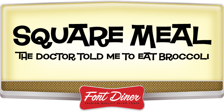 Square Meal font poster