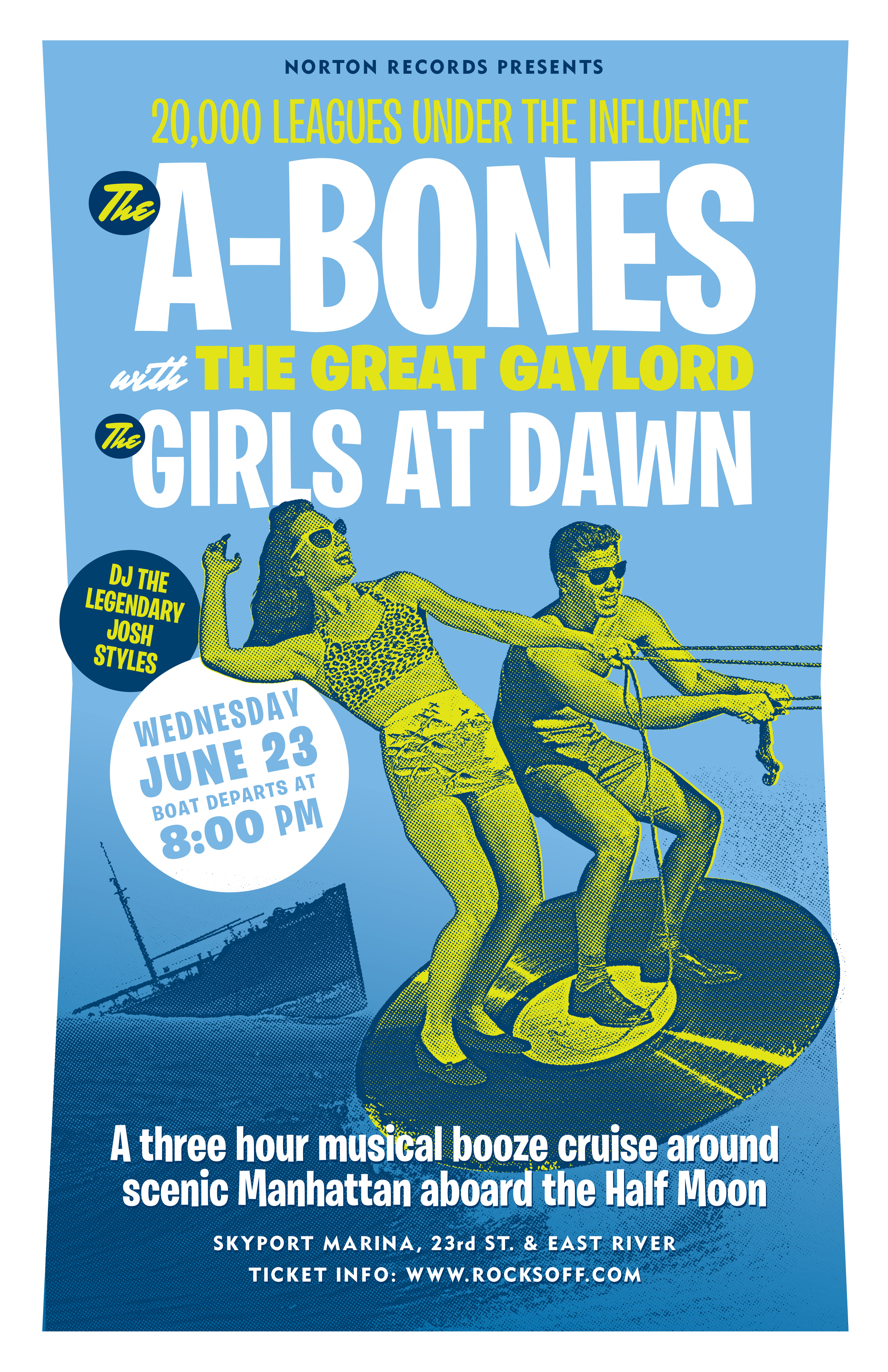 The A-Bones boat cruise poster