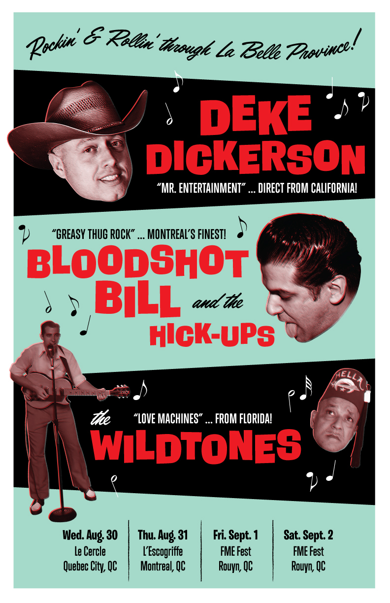 Deke Dickerson/Bloodshot Bill Tour poster