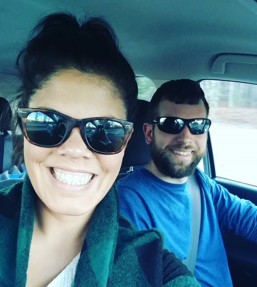 Karen (left) with her husband, Jimmy.