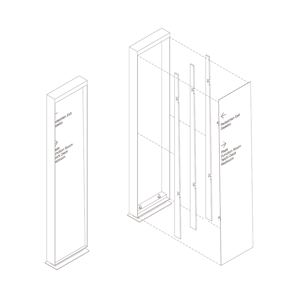 Exploded view of the vehicular directional.