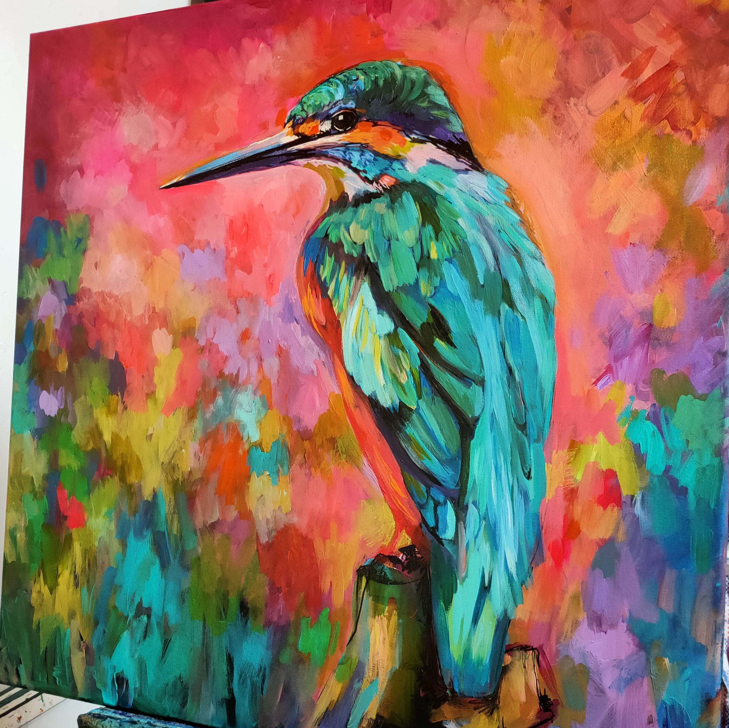 colourful kingfisher art canvas sue gardner (2).jpg