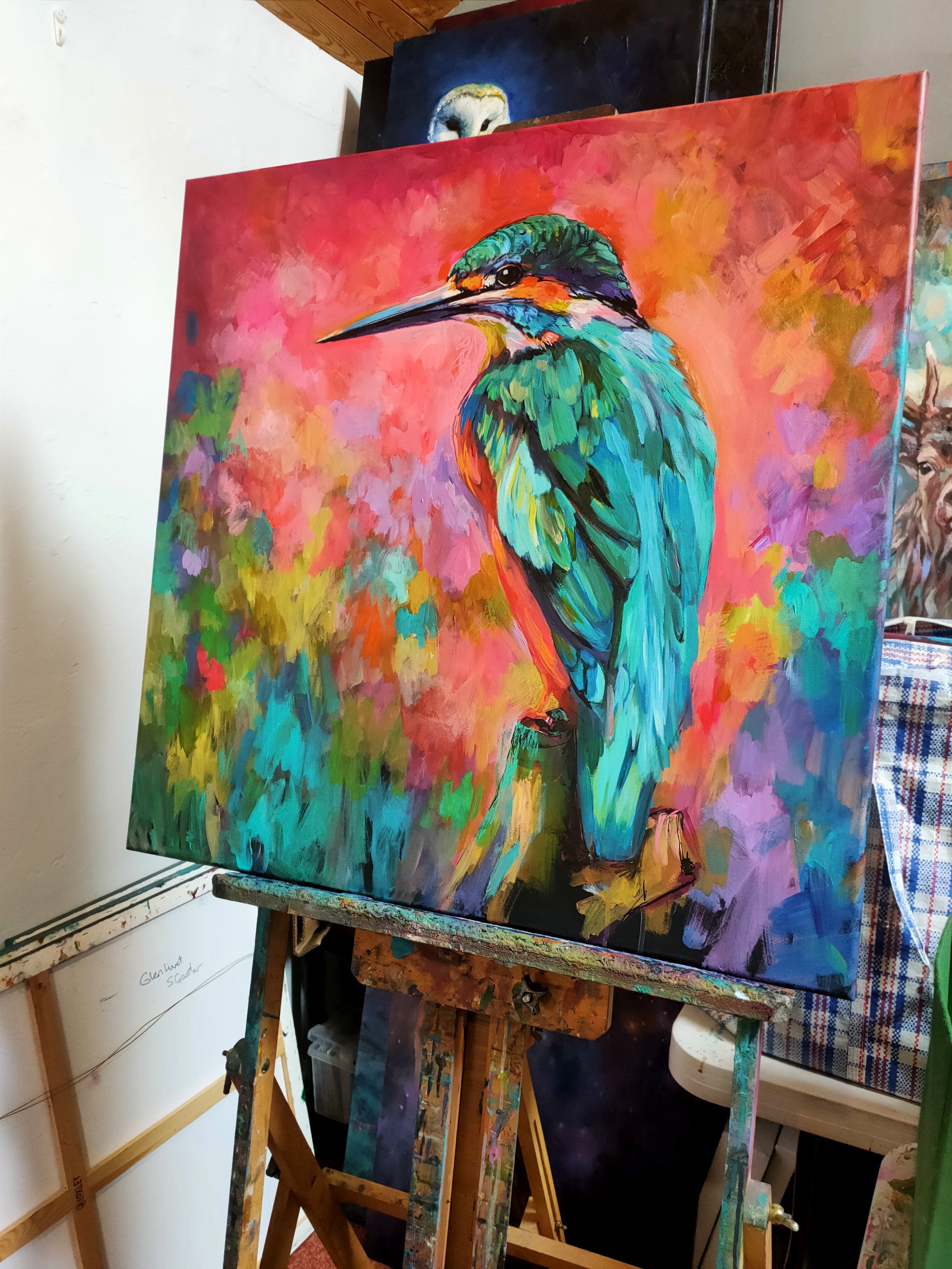 colourful kingfisher art canvas sue gardner (3).jpg