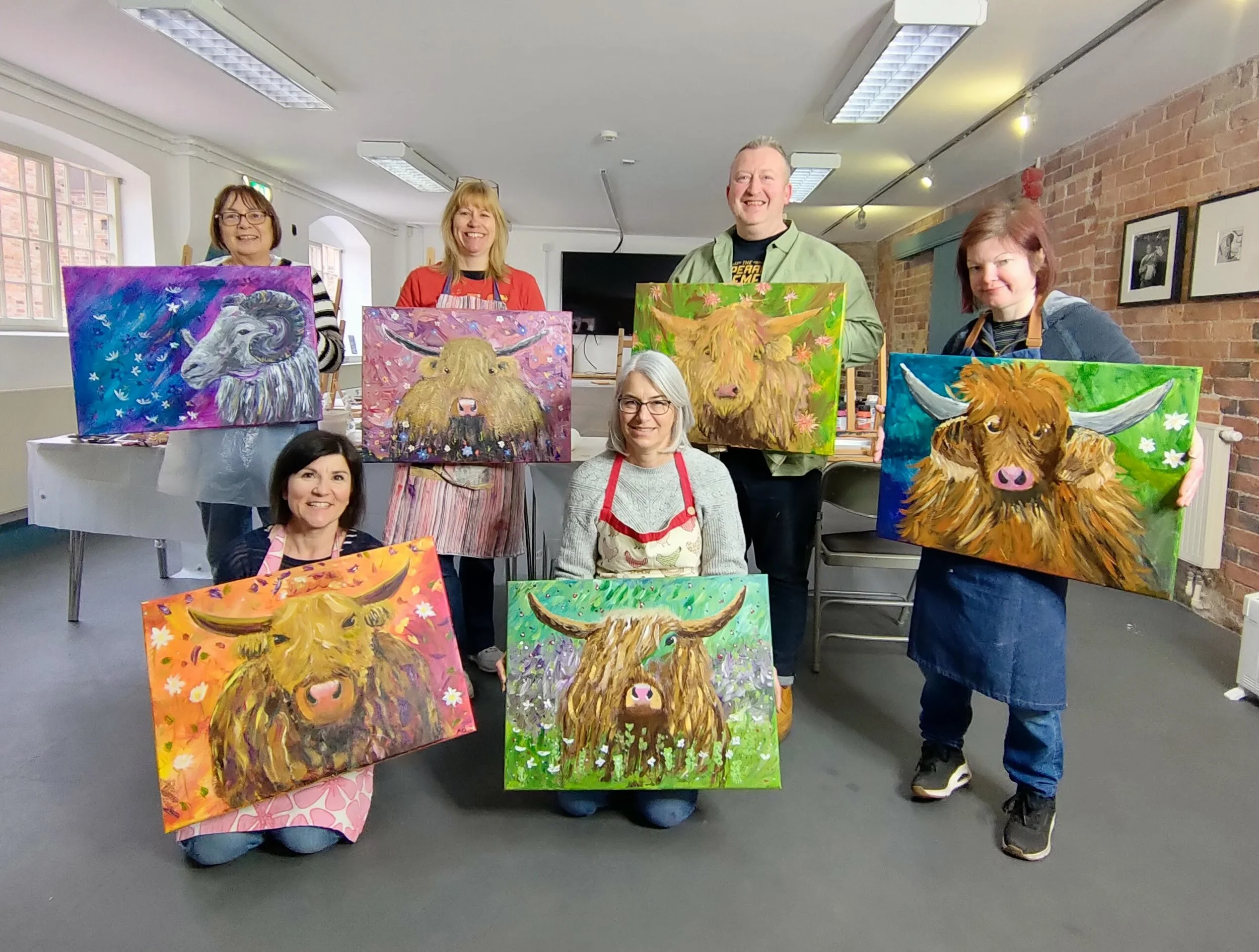 Who paints the colourful Highland Cows? — Fine Art Paintings For Sale UK