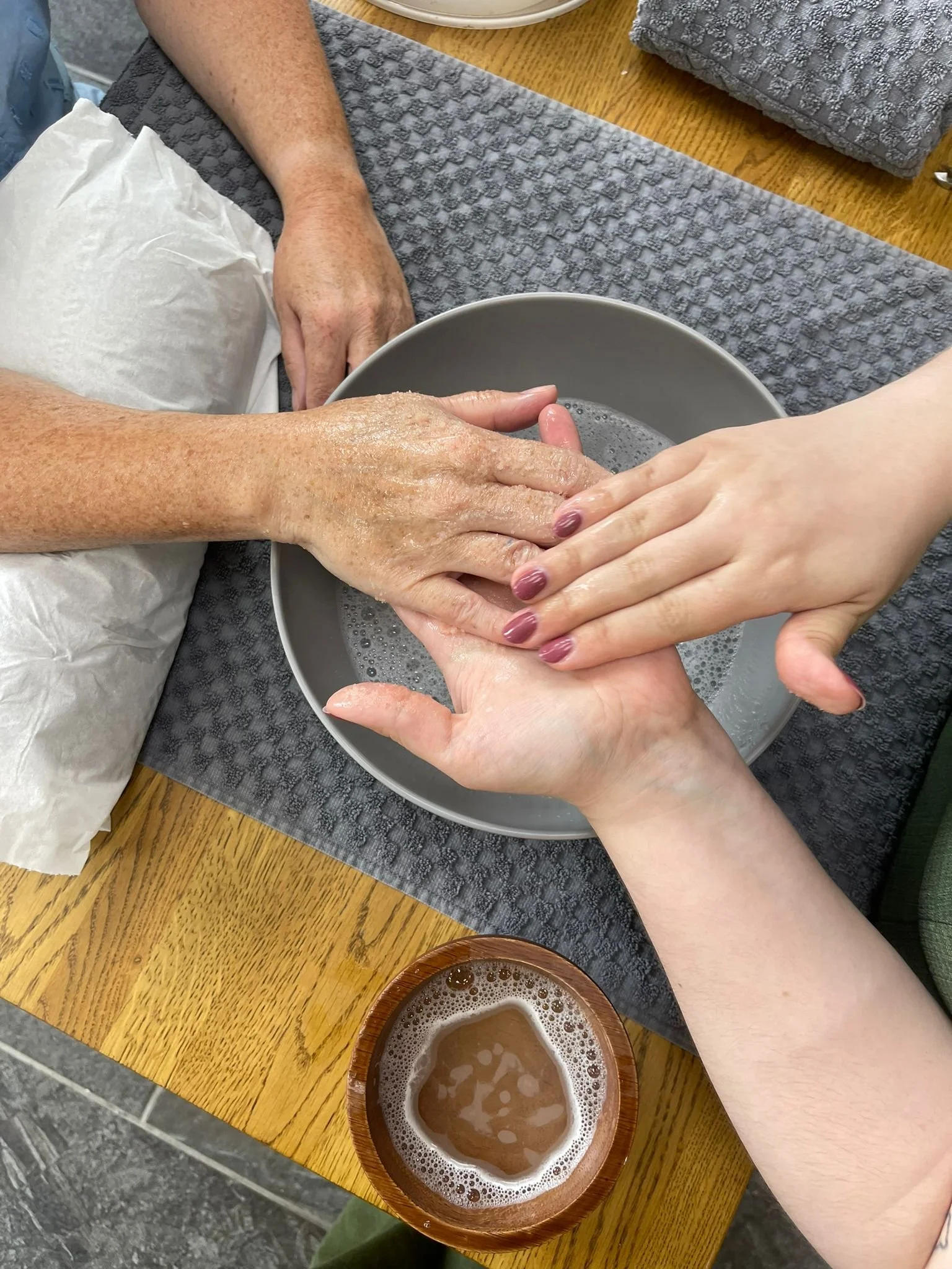 Professional hand treatment at Sleeping Beauty