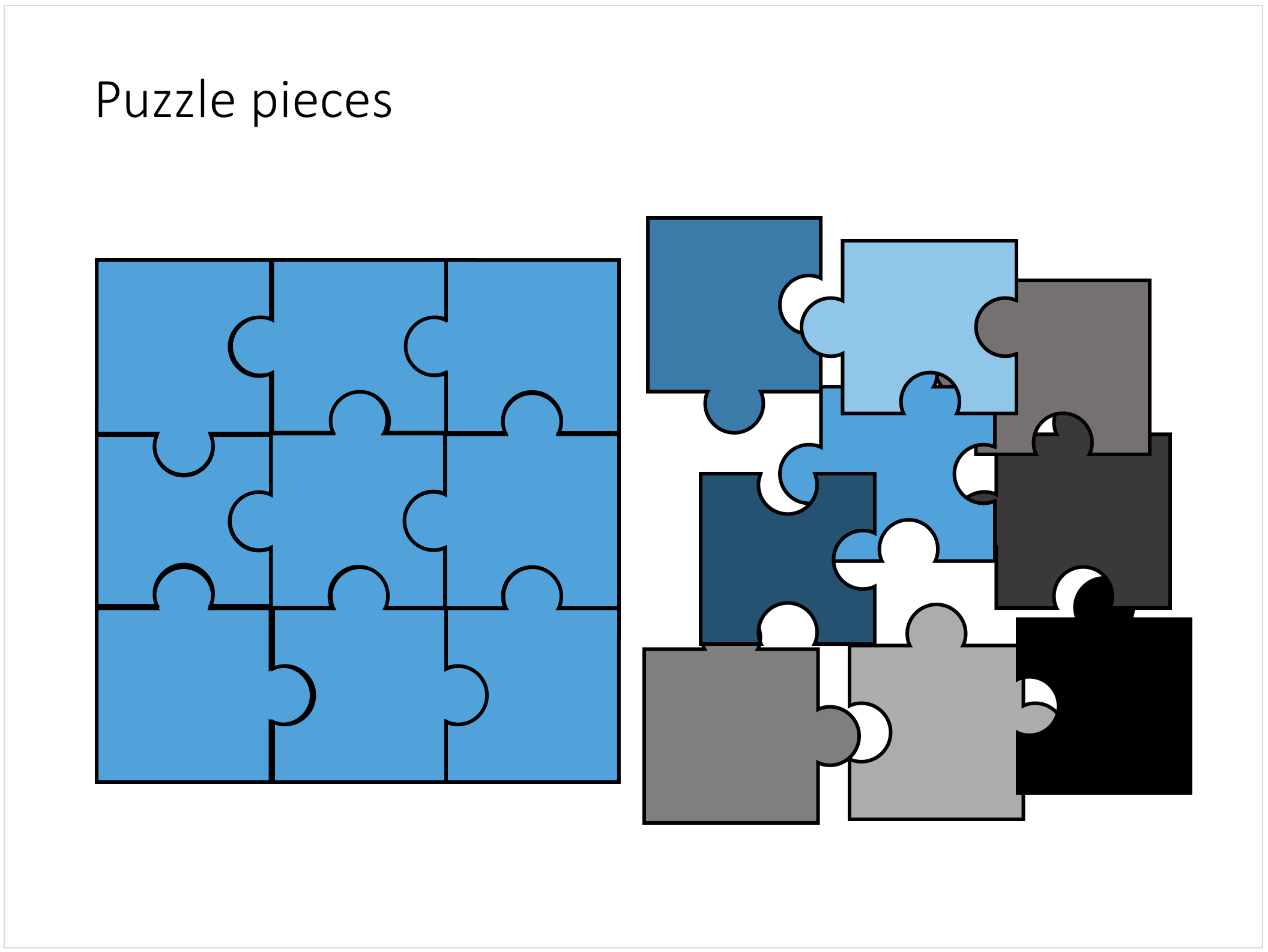 Puzzle pieces in PowerPoint — PowerPoint templates and presentation