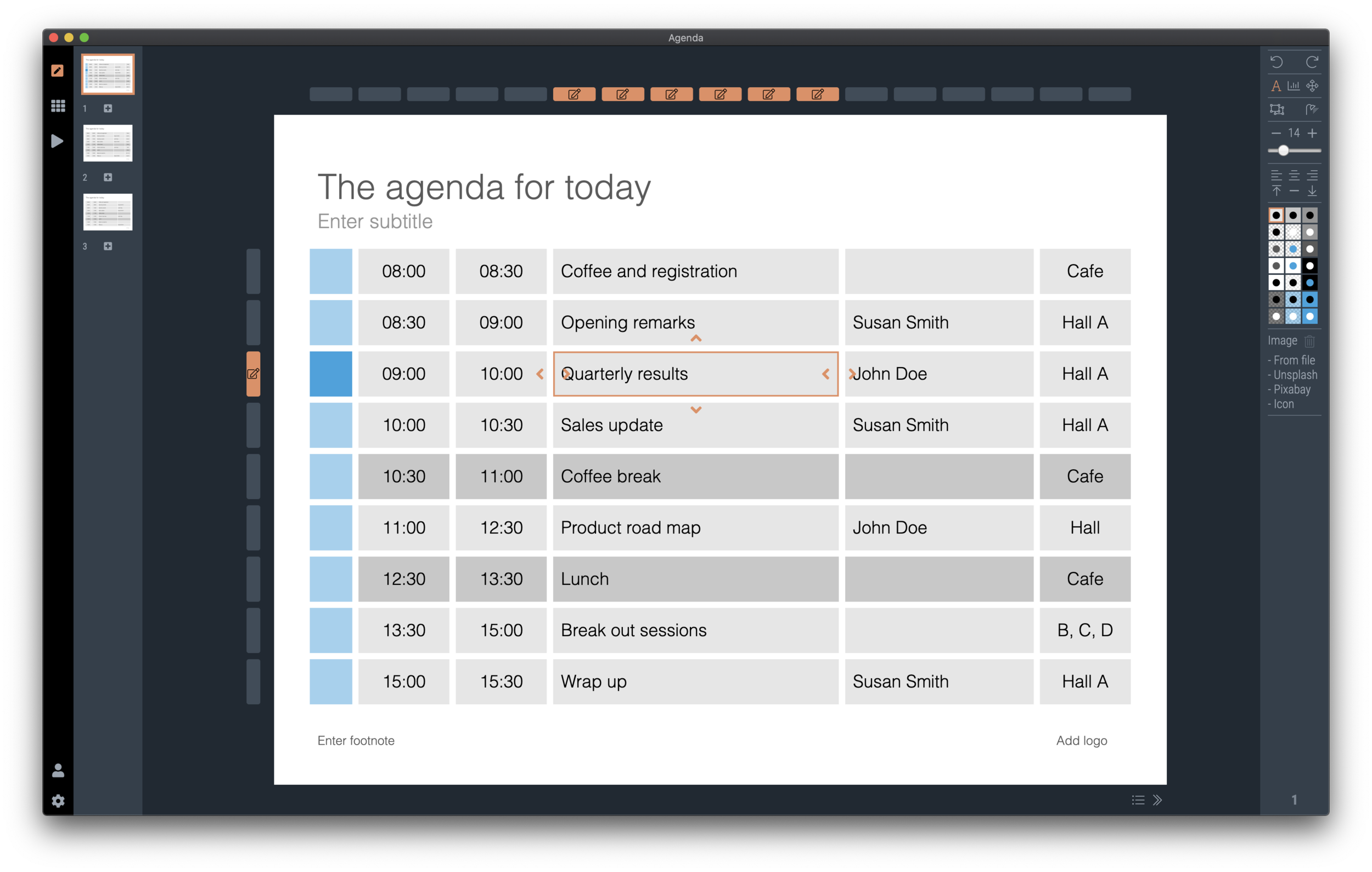 How to make an agenda presentation slide — Magical presentations. Fast