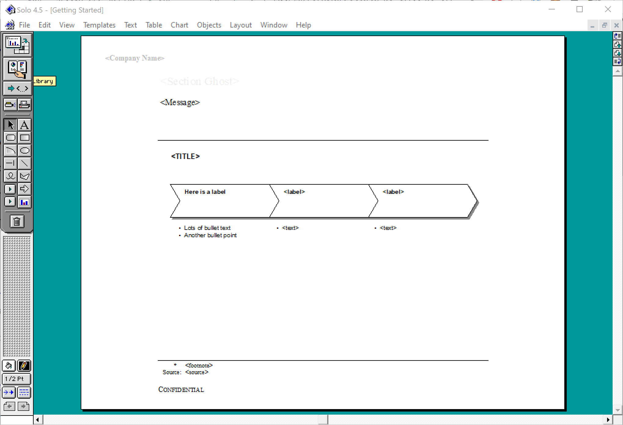 Vintage presentation software