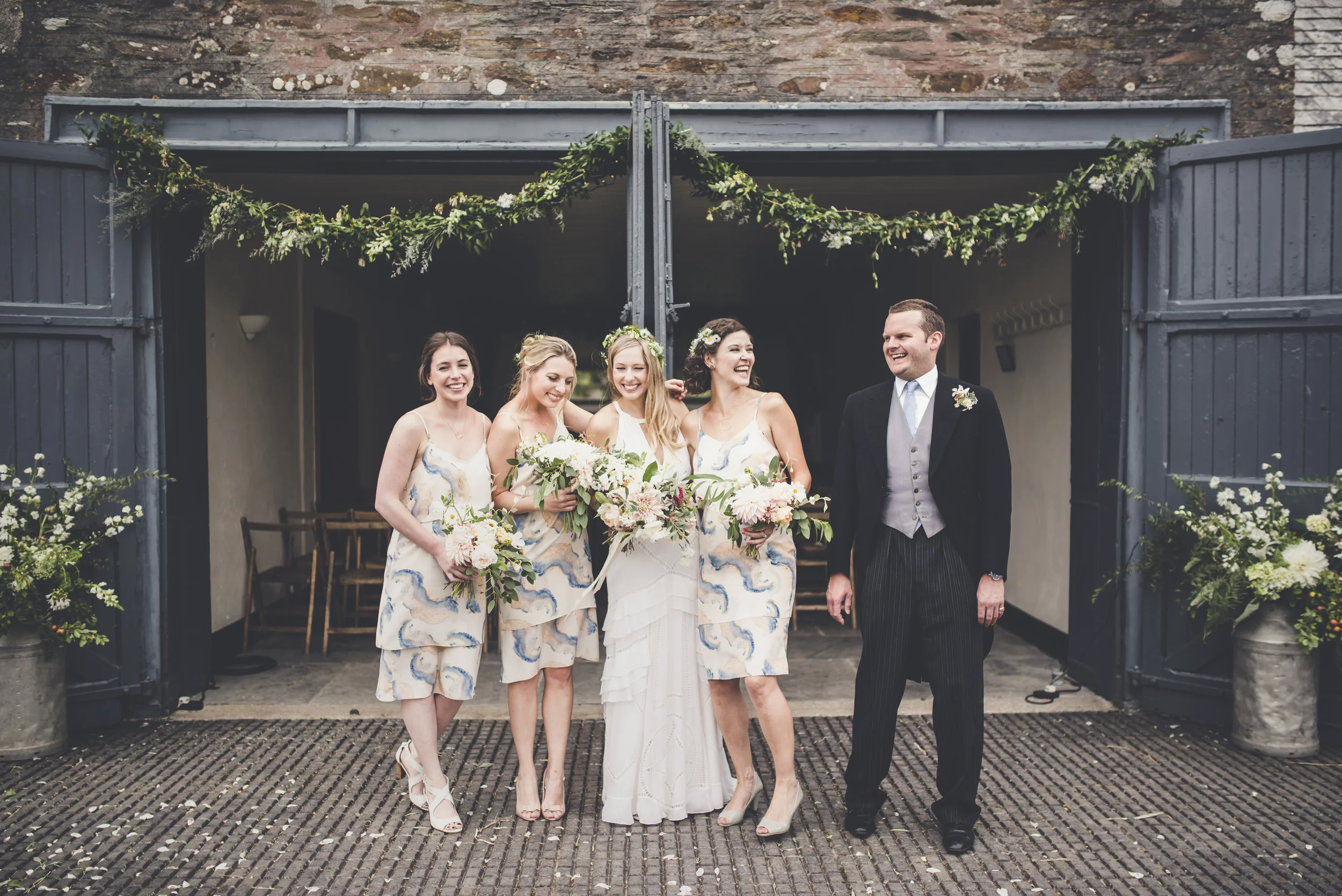 Garland styling at the stables in Boconnoc House