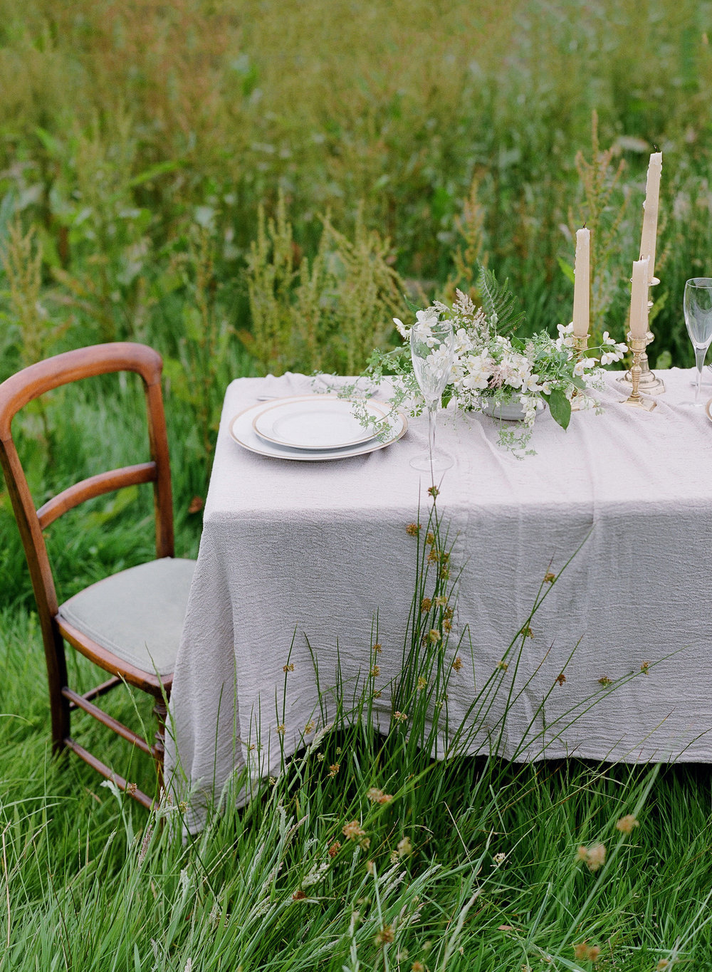 Wedding Table flowers in Cornwall
