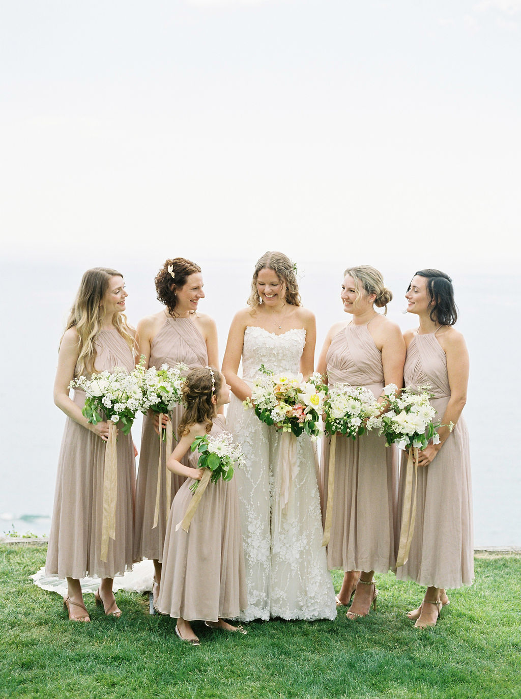 Brides and Bridesmaids bouquets using seasonal flowers.