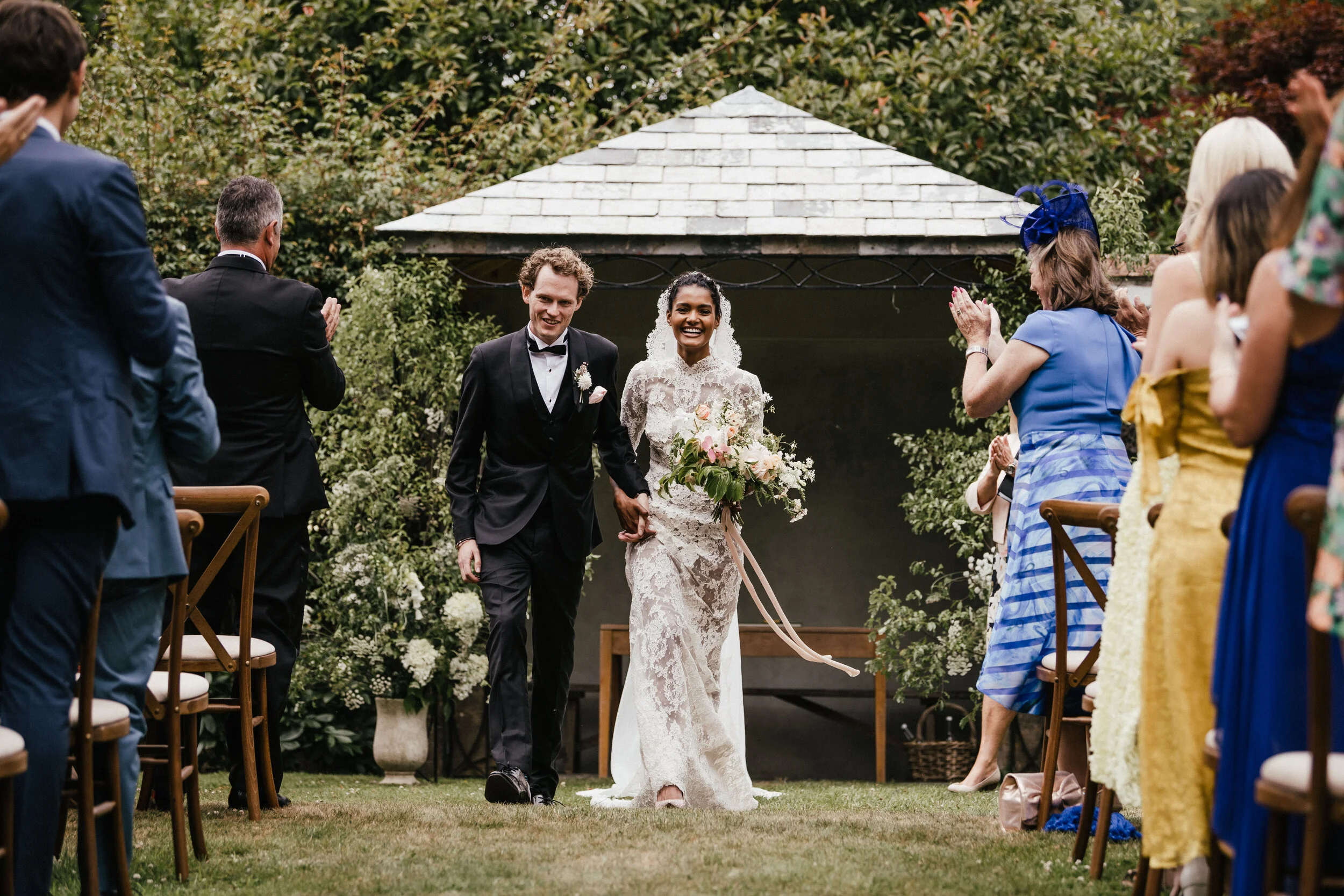Floral installation in the Dorothy Garden at Boconnoc
