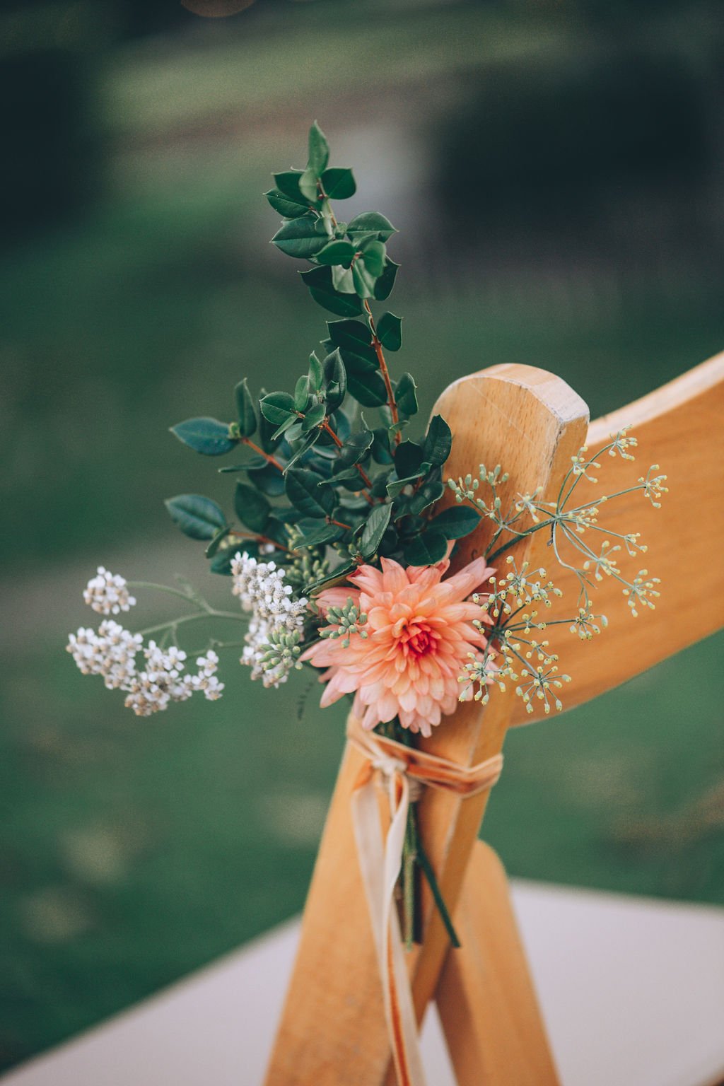 Seasonal Pew Ends at Trevenna Barns Wedding