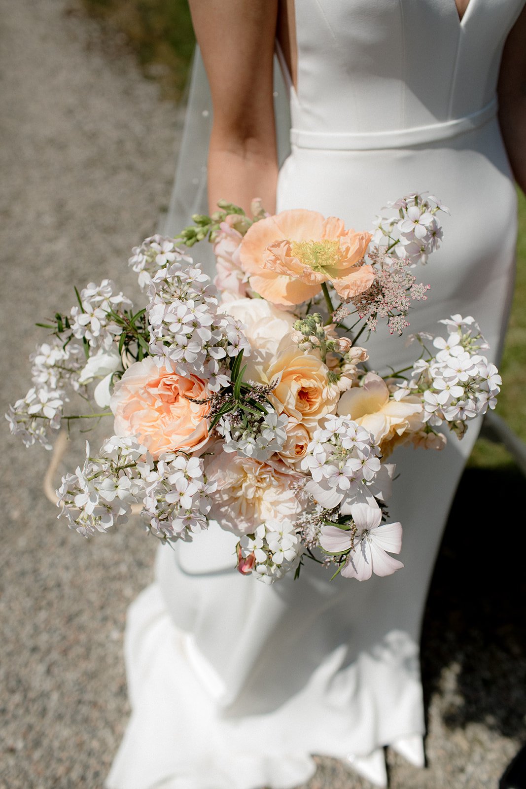 May bridal bouquet with roses