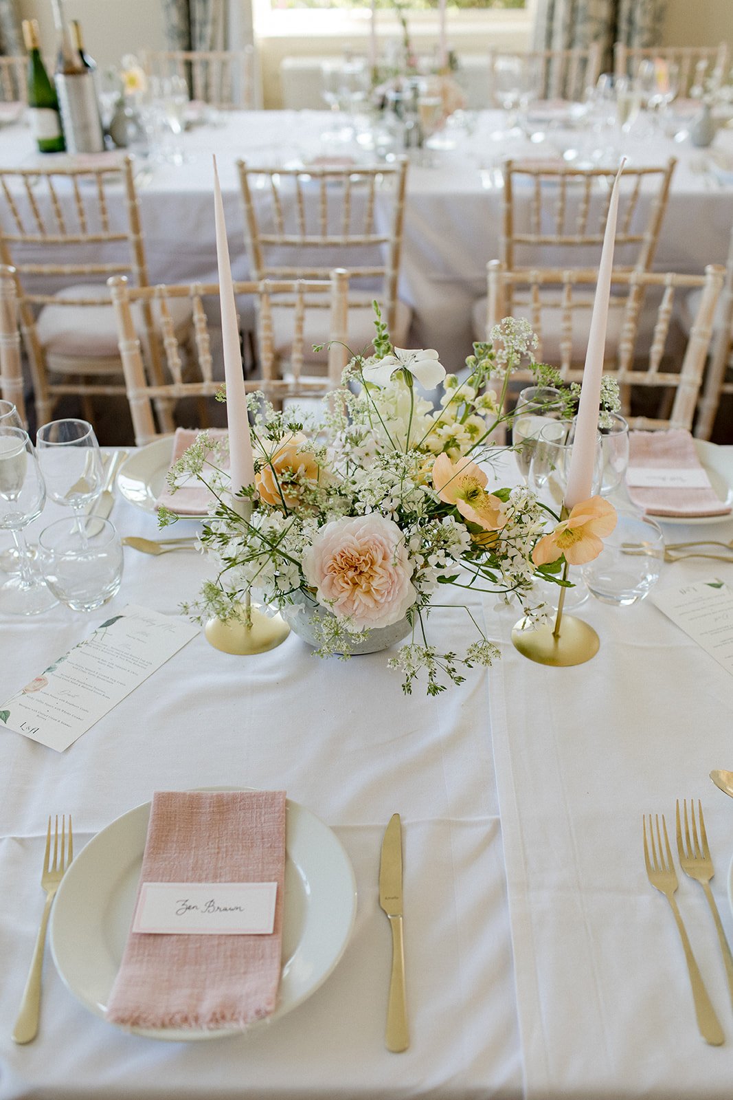 Blush wedding at Boconnoc