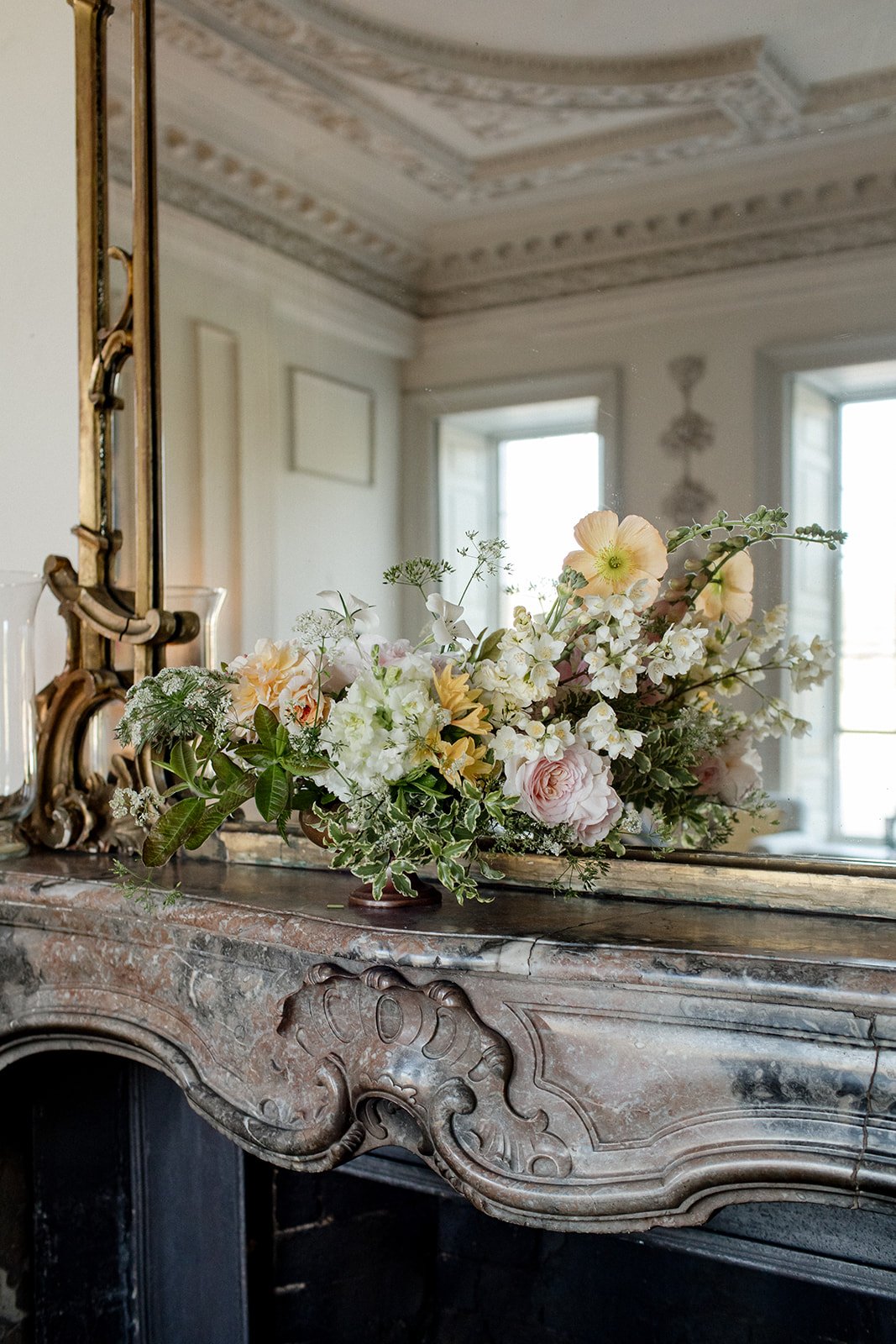 Mantle piece arrangement at Boconnoc