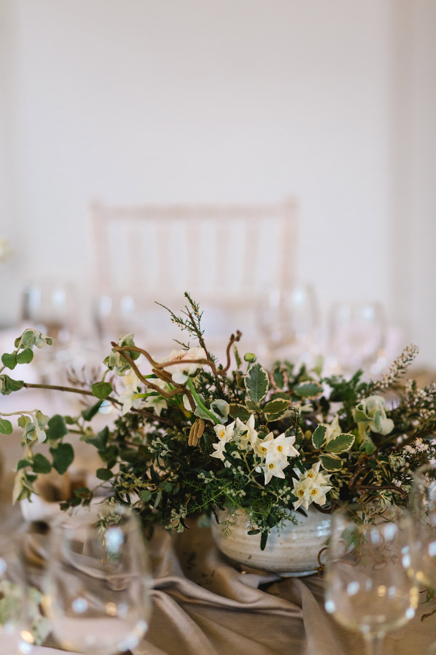 Low bowl arrangement at Boconnoc