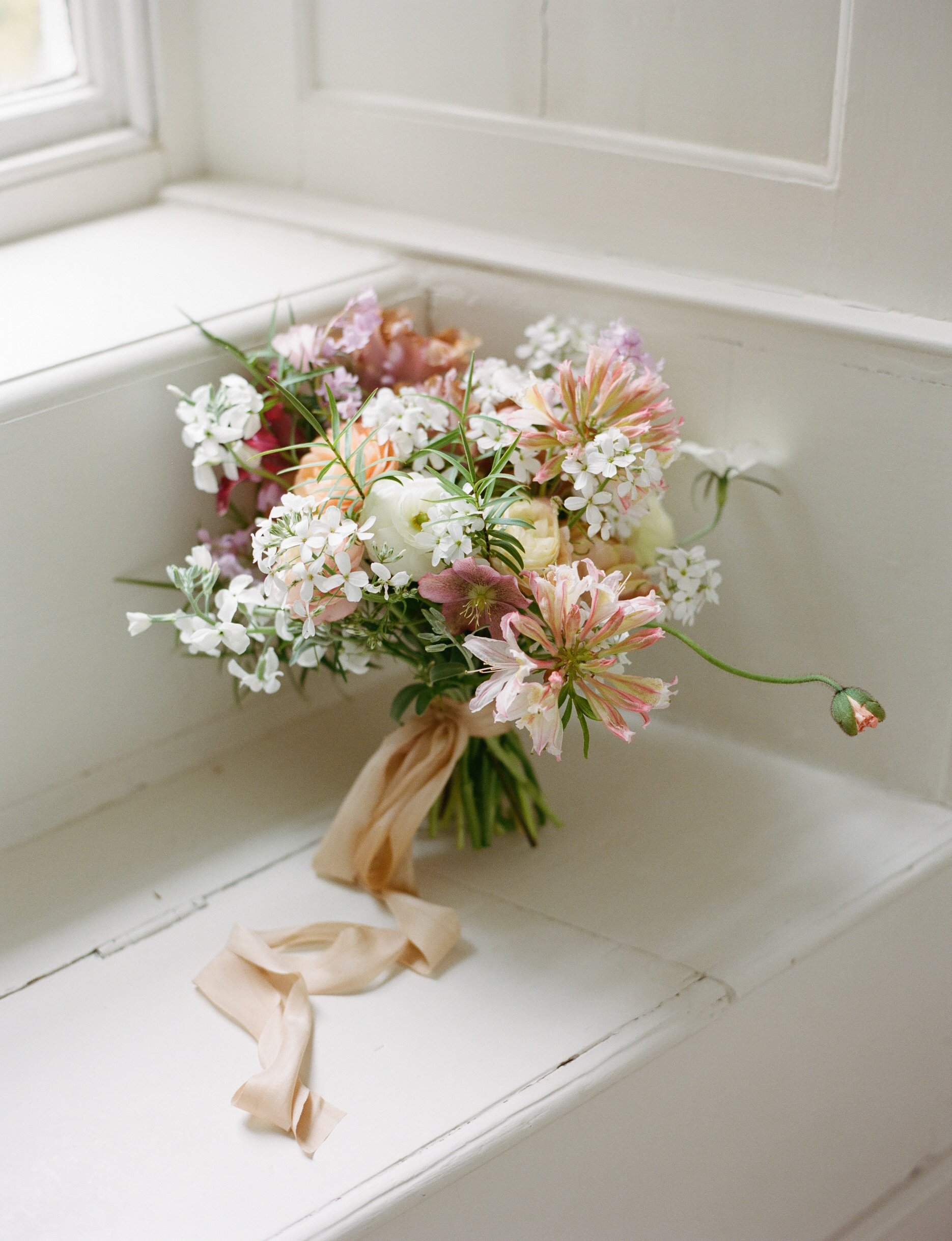 Bridal bouquet at Boconnoc House