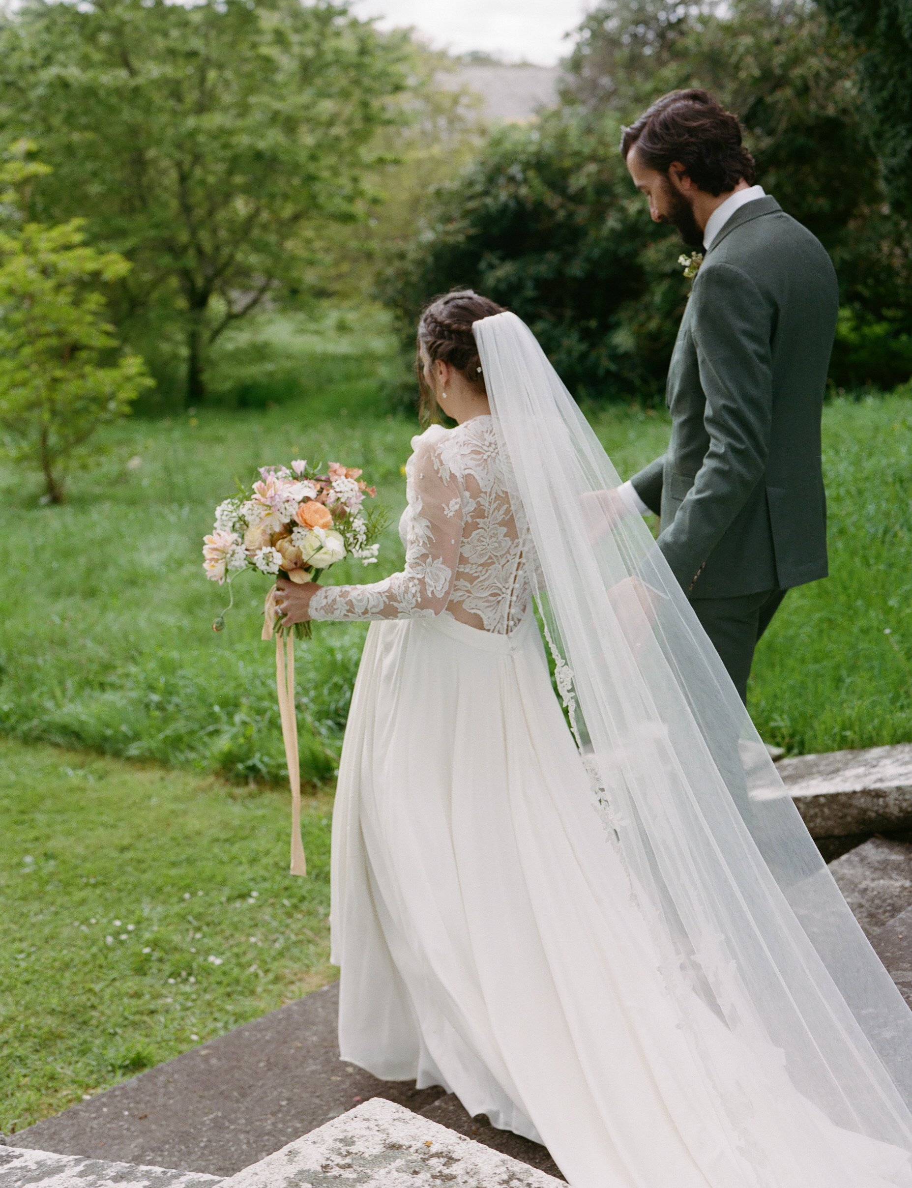 Just married at Boconnoc House