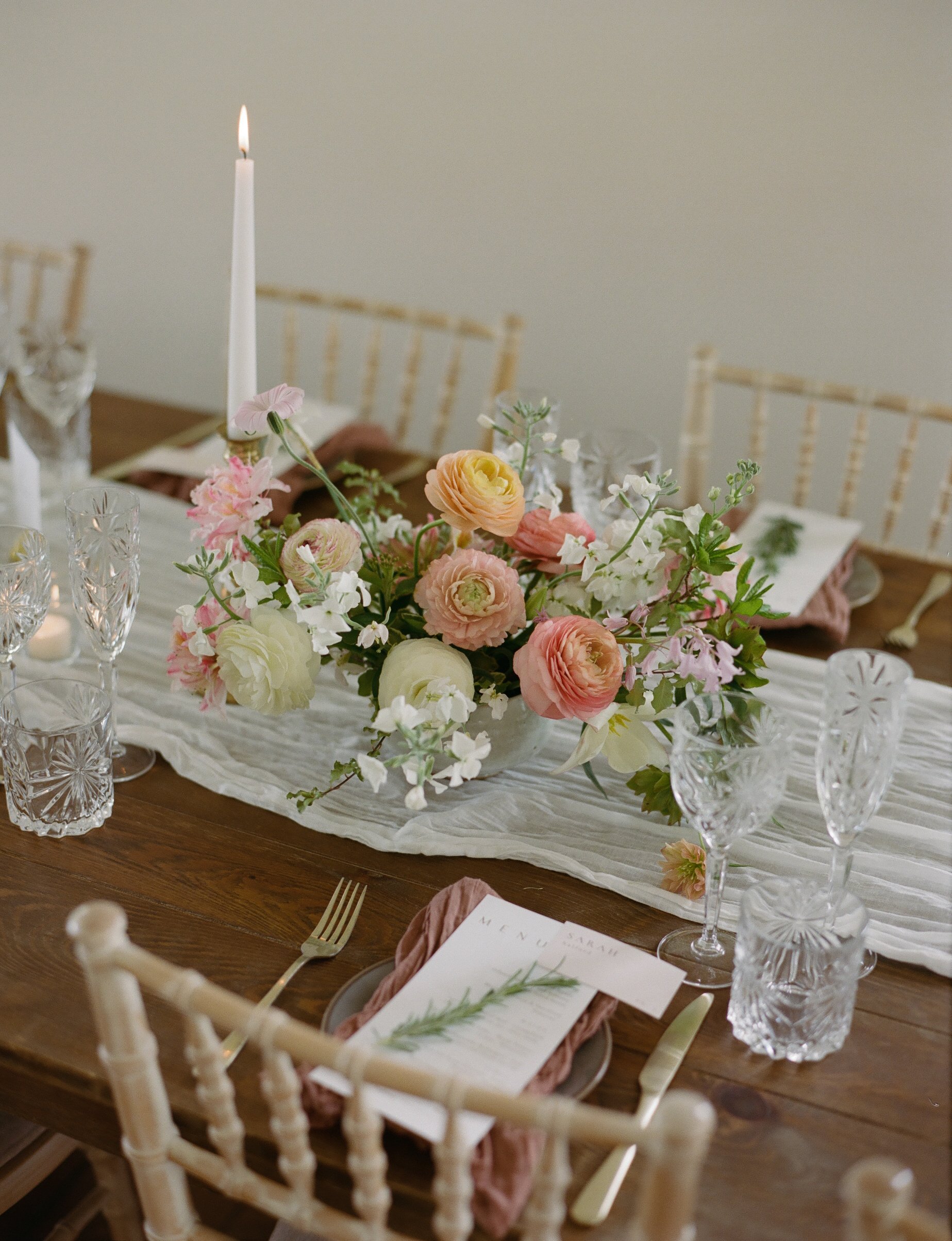 table styling at Boconnoc House