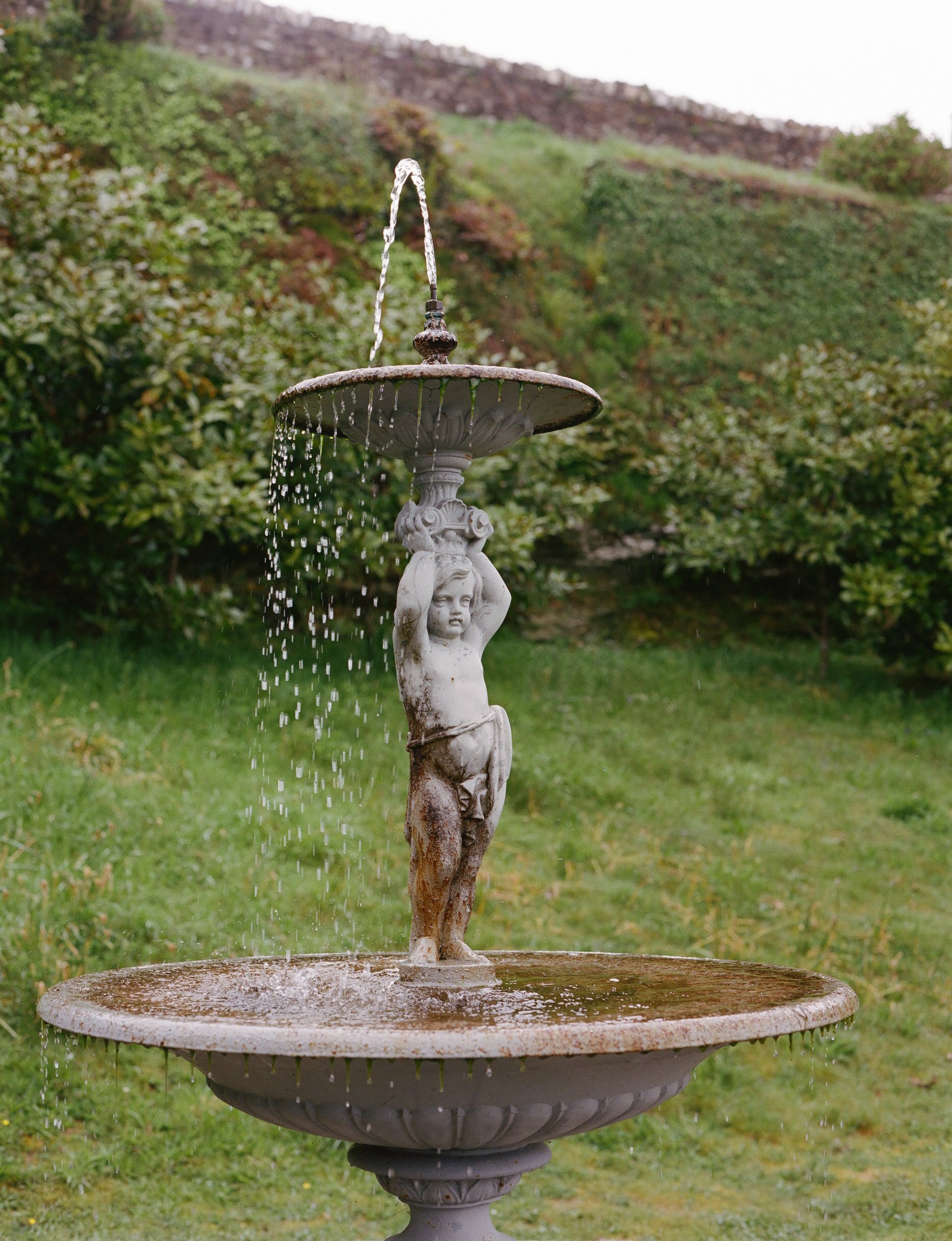 Water fountain at Boconnoc House