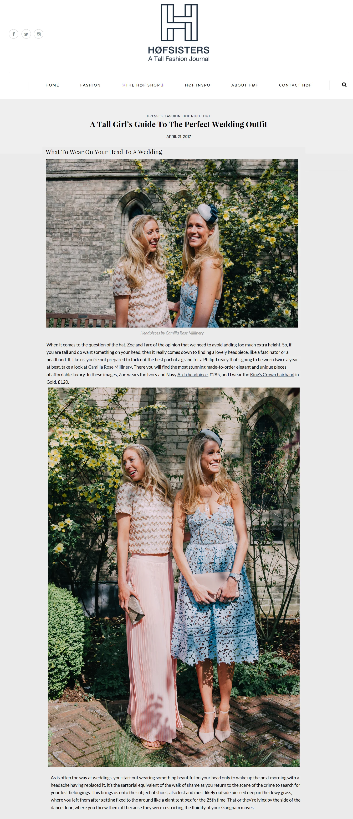HoF Sisters, Tall Fashion Journal - 21st April 2017 (Kings Crown Hairband & Arch Headpiece)