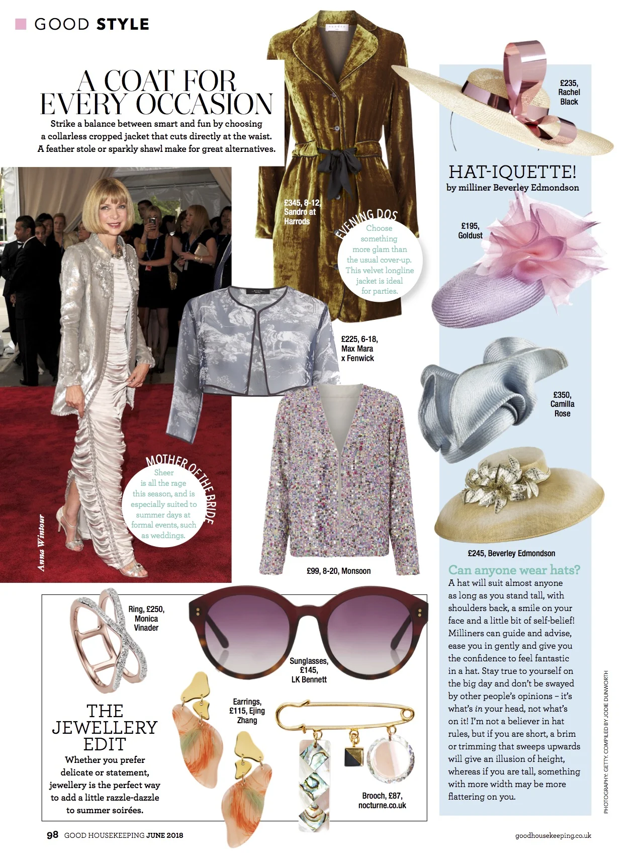 Good Housekeeping - June 2018 (Volute Headpiece Pale Blue)