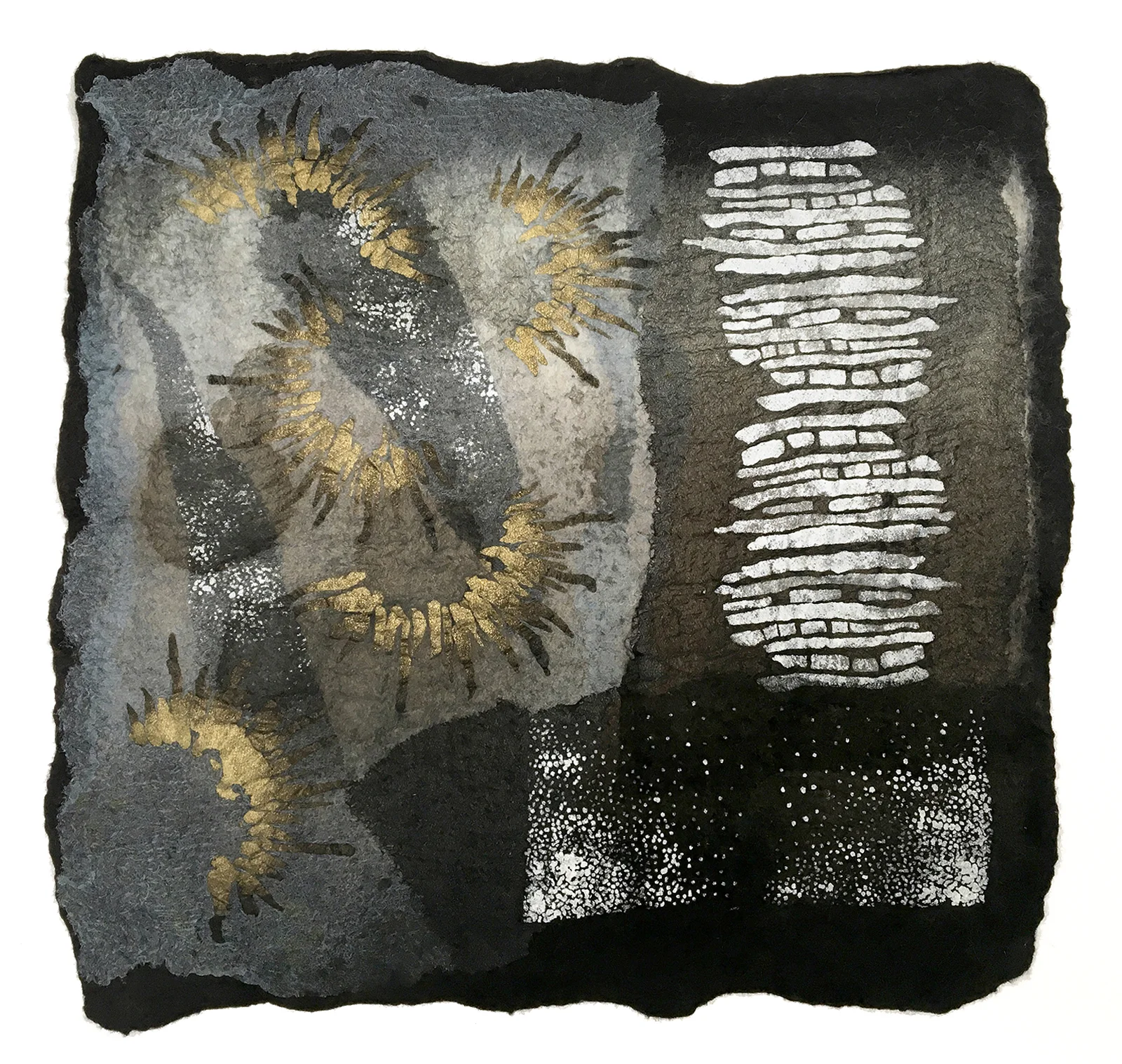 Searching the Night Sky by Melanie West, 2019 wool and hand painted silk