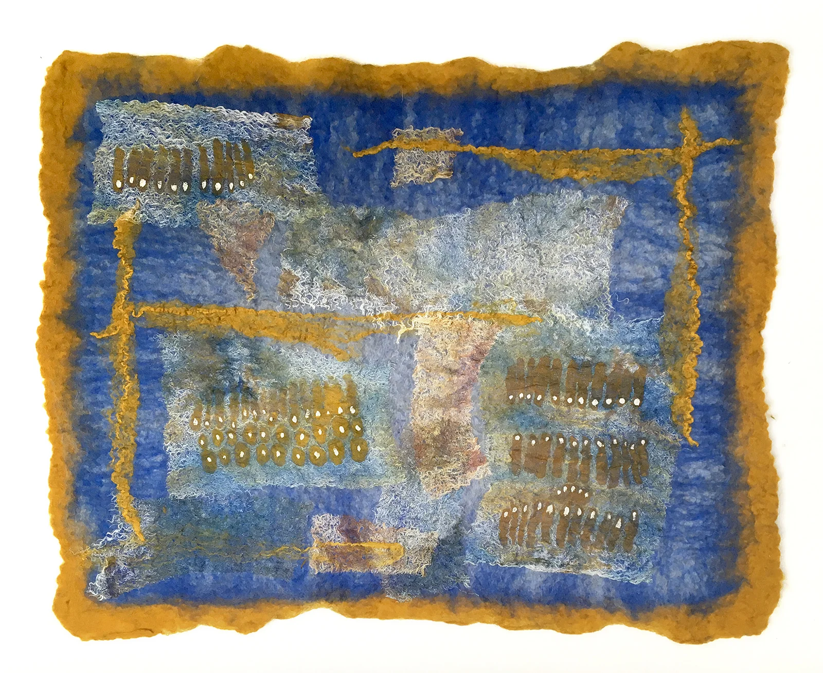 Protazoa Conference by Melanie West, 2019 wool and hand painted silk