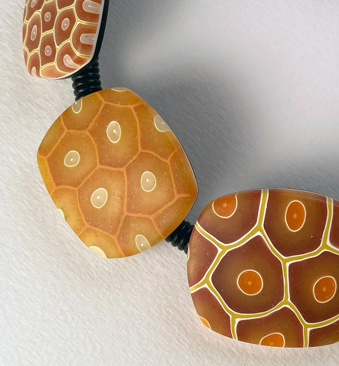 five tile translucent oranges necklace 2.jpg