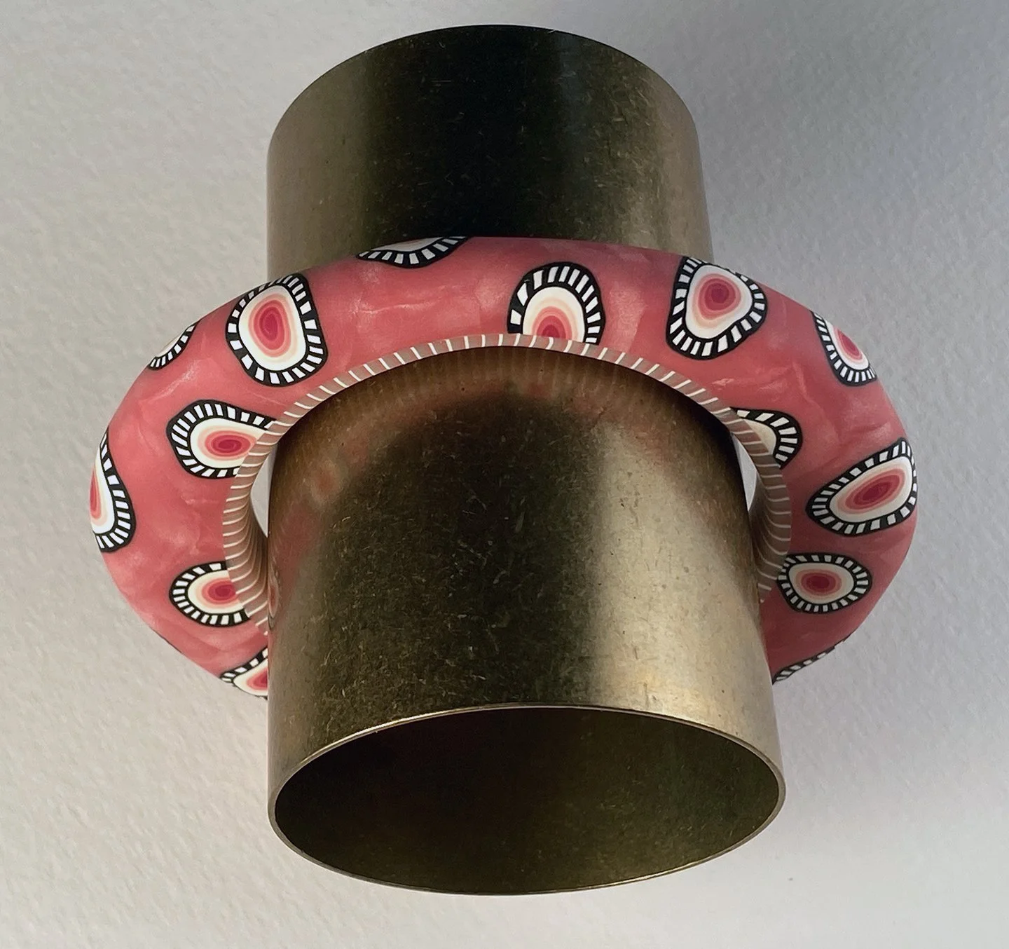 Oval bangle in pearly cranberry spots 1.jpg