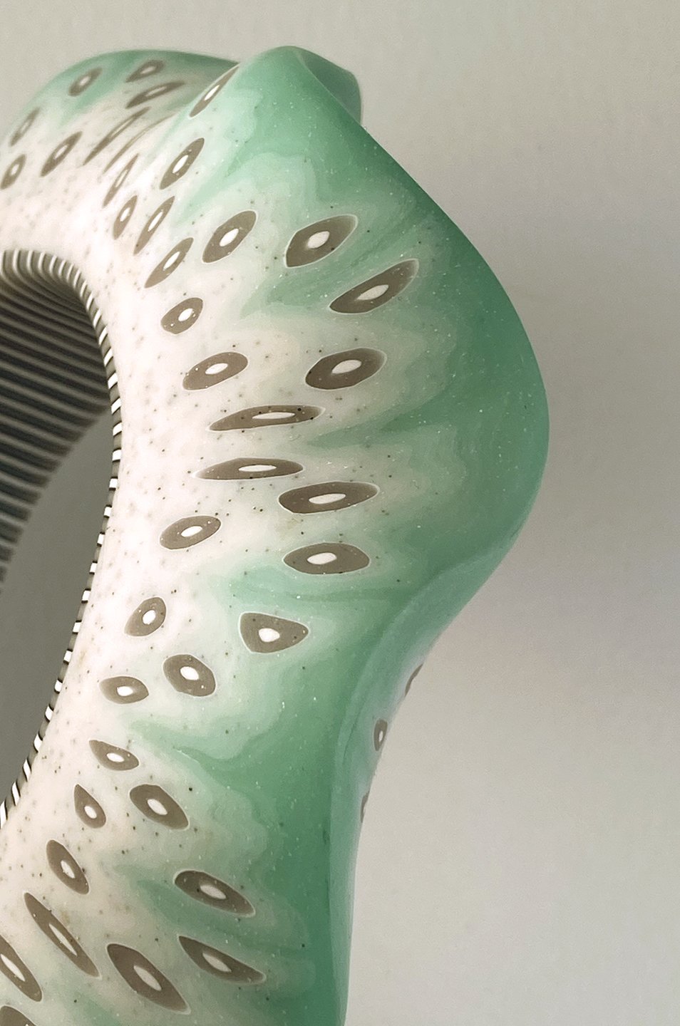 Wavey Bangle in Sea Green and White 2.jpg