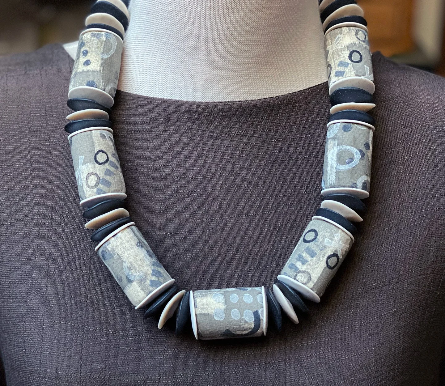 Tribal Barrel Bead Necklace 2.jpg